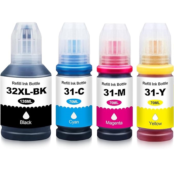 Compatible HP 32XL & 31 Full Set of Ink Bottles 